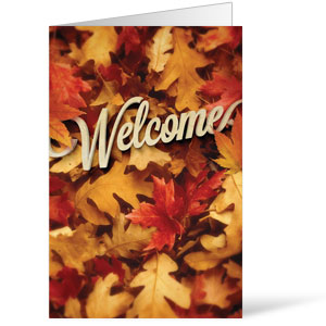 Welcome Leaf Pile 8.5 x 14 Bulletins