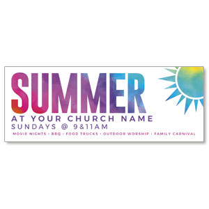 Join Us Summer Watercolor ImpactBanners