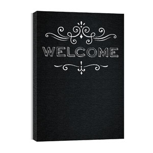 Chalk Welcome 24in x 36in Canvas Prints
