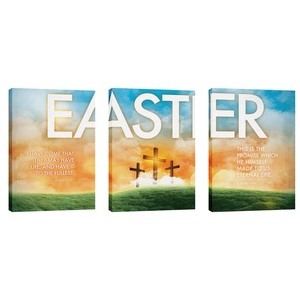 Easter Triptych  24in x 36in Canvas Prints