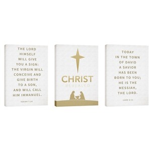 Christ Revealed Triptych 24in x 36in Canvas Prints