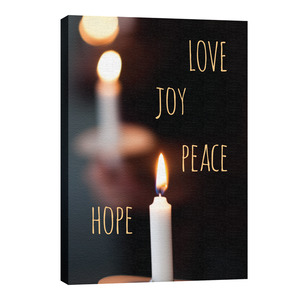 Candle Advent Words 24in x 36in Canvas Prints