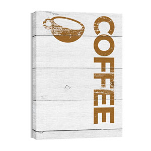 Shiplap Coffee White 24in x 36in Canvas Prints