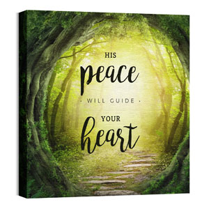 His Peace Will Guide 24 x 24 Canvas Prints
