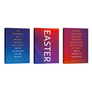 Glow Easter Triptych 24in x 36in Canvas Prints