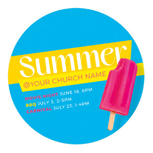 Summer Popsicle Circle InviteCards 