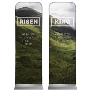 Risen King Hillside Pair 2' x 6' Sleeve Banner