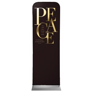 Gold Letters Peace 2' x 6' Sleeve Banner
