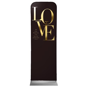Gold Letters Love 2' x 6' Sleeve Banner