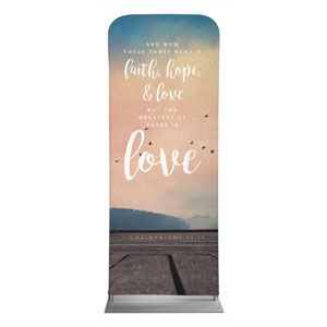 Photo Scriptures 1 Cor 13:13 2'7" x 6'7" Sleeve Banners