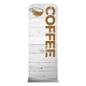 Shiplap Coffee White 2'7" x 6'7" Sleeve Banners