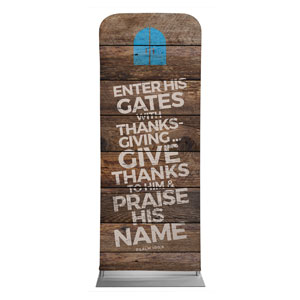 Shiplap Psalm 100:4 Natural 2'7" x 6'7" Sleeve Banners
