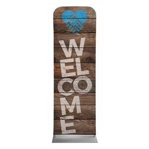 Shiplap Welcome Natural 2' x 6' Sleeve Banner
