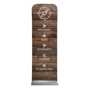 Shiplap Natural Directional 2' x 6' Sleeve Banner