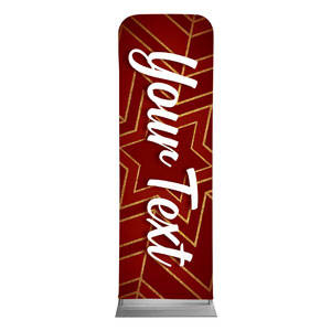 Red and Gold Snowflake Your Text 2' x 6' Sleeve Banner