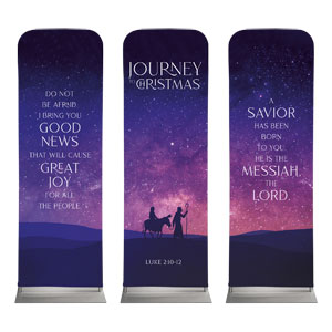 Journey to Christmas Triptych 2' x 6' Sleeve Banner