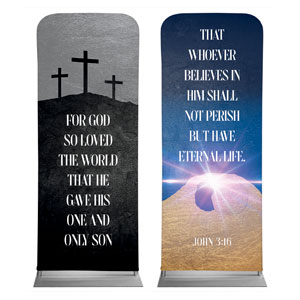 Good Friday Easter Sunday Pair 2'7" x 6'7" Sleeve Banners