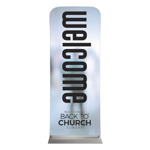 Back to Church Welcomes You Logo 2'7" x 6'7" Sleeve Banners
