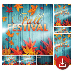 Fall Fest Blue Church Graphic Bundles