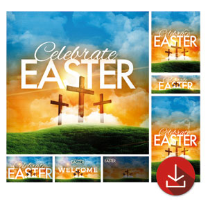 Easter Landscape Church Graphic Bundles