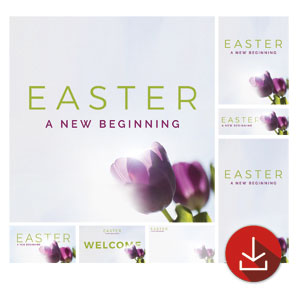 Easter Purple Tulips Church Graphic Bundles