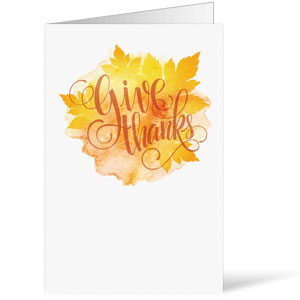 Give Thanks Leaves Bulletins 8.5 x 11