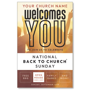 Back to Church Welcomes You Orange 4/4 ImpactCards
