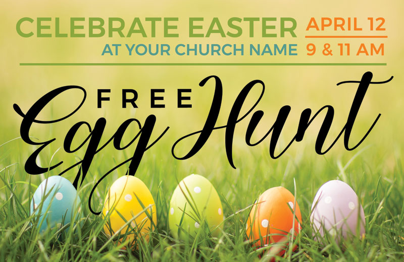 Free Easter Egg Hunt InviteCard - Church Invitations - Outreach Marketing