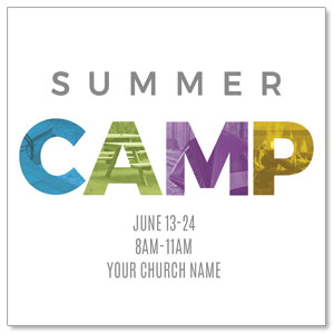 Summer Camp Colors 3.75" x 3.75" Square InviteCards