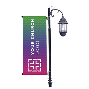 Multicolor Logo Light Pole Banners
