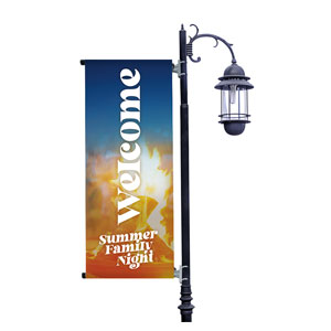 Summer Family Night Light Pole Banners