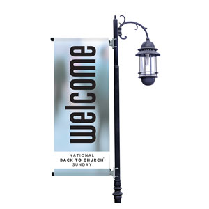 Back to Church Welcomes You Light Pole Banners