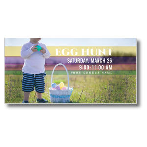 Egg Hunt Toddler 11" x 5.5" Oversized Postcards