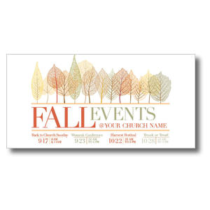 Fall Events Leaves 11" x 5.5" Oversized Postcards