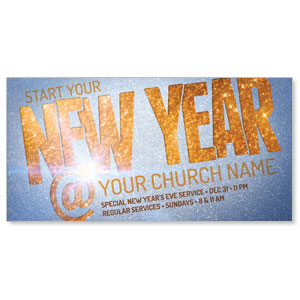 New Year At 11" x 5.5" Oversized Postcards