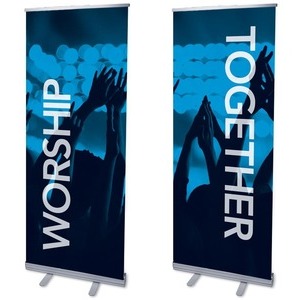 Worship Together Pair  2'7" x 6'7"  Vinyl Banner