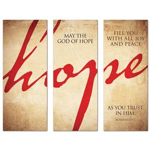 Hope Triptych  2'7" x 6'7"  Vinyl Banner