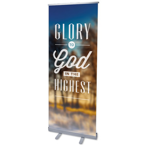 Glory and Peace L 2'7" x 6'7"  Vinyl Banner