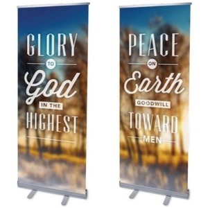 Glory and Peace 2'7" x 6'7"  Vinyl Banner