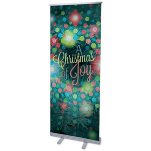 Christmas of Joy Lights 2'7" x 6'7"  Vinyl Banner