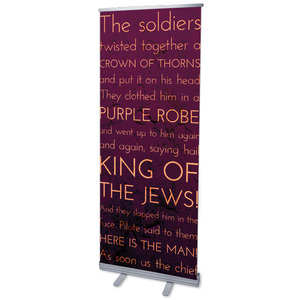 Holy Words Crucifixion 2'7" x 6'7"  Vinyl Banner