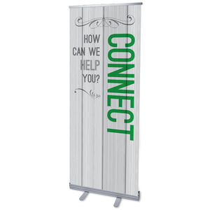 Painted Wood Connect 2'7" x 6'7"  Vinyl Banner