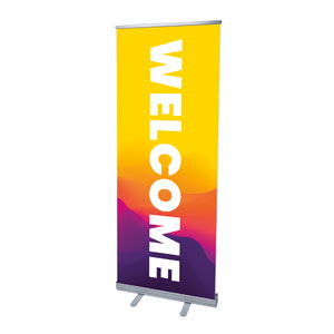 Abstract Summer Events 2'7" x 6'7"  Vinyl Banner