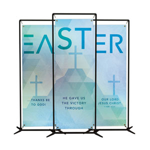 Easter Geometric  2' x 6' Banner
