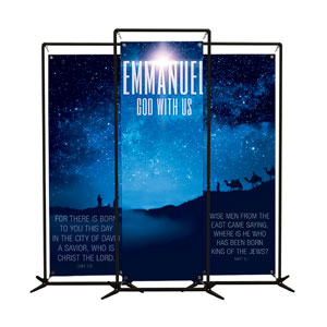 God With Us  2' x 6' Banner