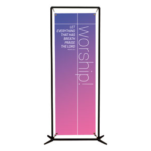 Color Wash Worship 2' x 6' Banner