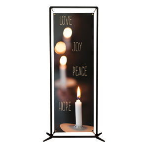 Candle Advent Words 2' x 6' Banner