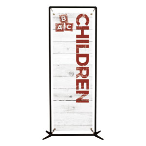 Shiplap Children White 2' x 6' Banner