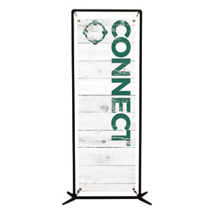 Shiplap Connect White 2' x 6' Banner