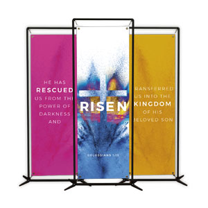 Easter Changed Everything Triptych 2' x 6' Banner